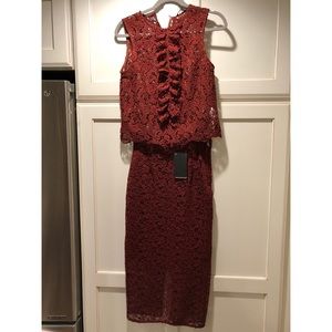 Lace pencil skirt and top